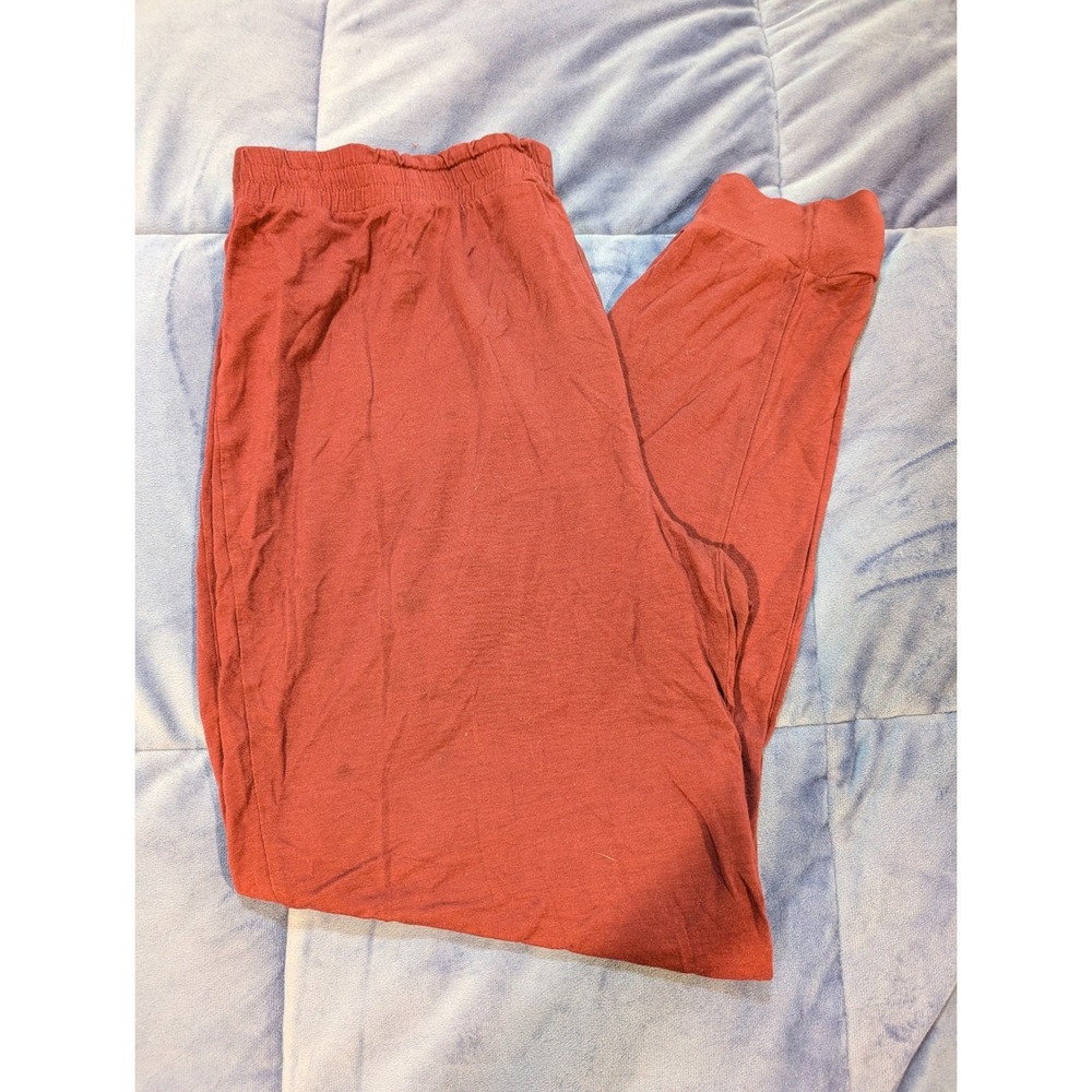 Athleta Nighttime Bliss Sleep Jogger Womens Medium Burgundy Tencel Relaxed Fit